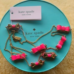 Kate ♠️ Spade • Pink bow necklace